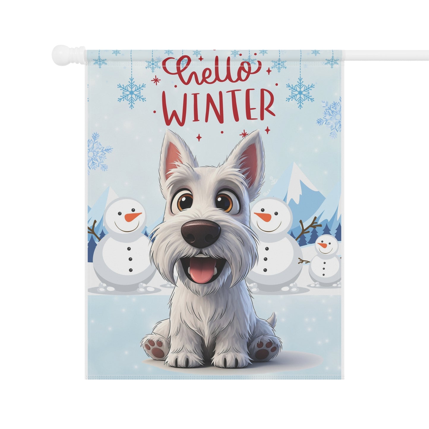 Scottie Hello Winter Garden Banner