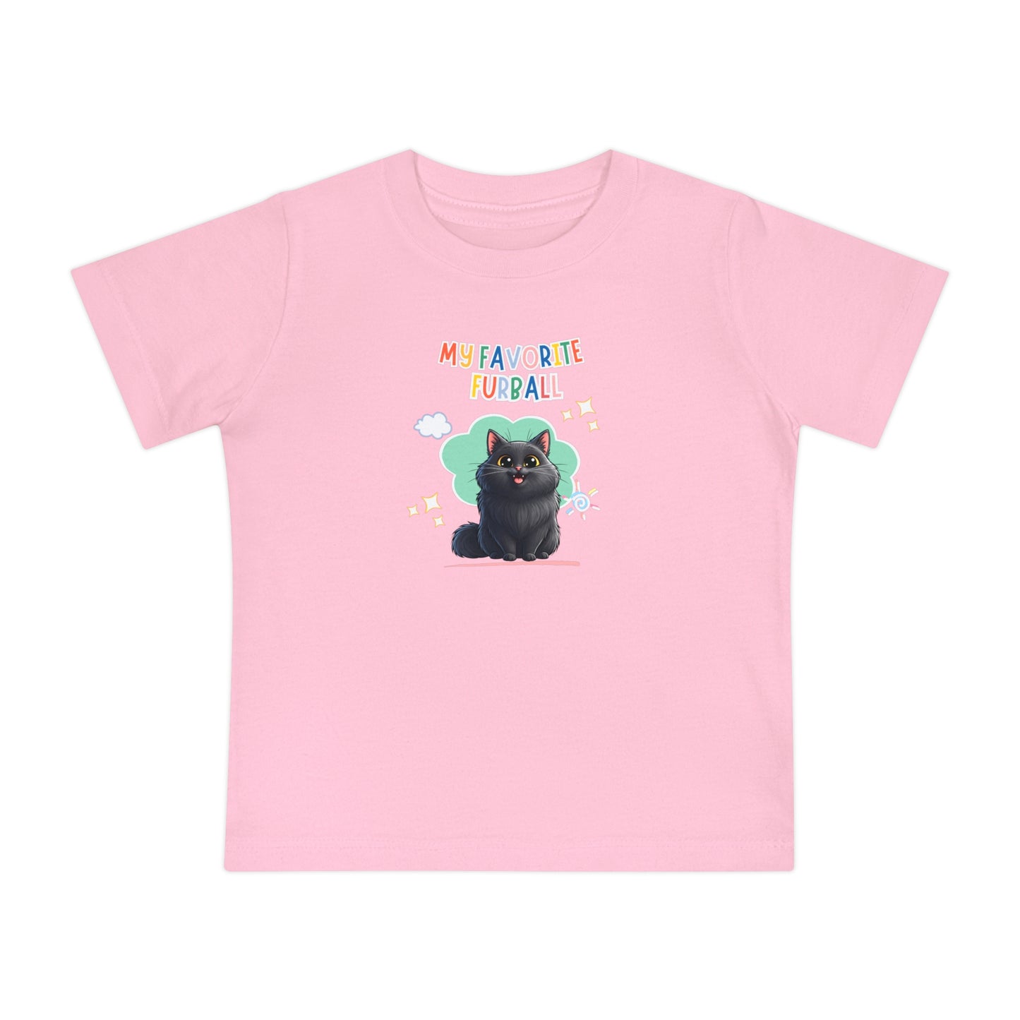 Long hair Black Cat Favorite Furball Baby Tee