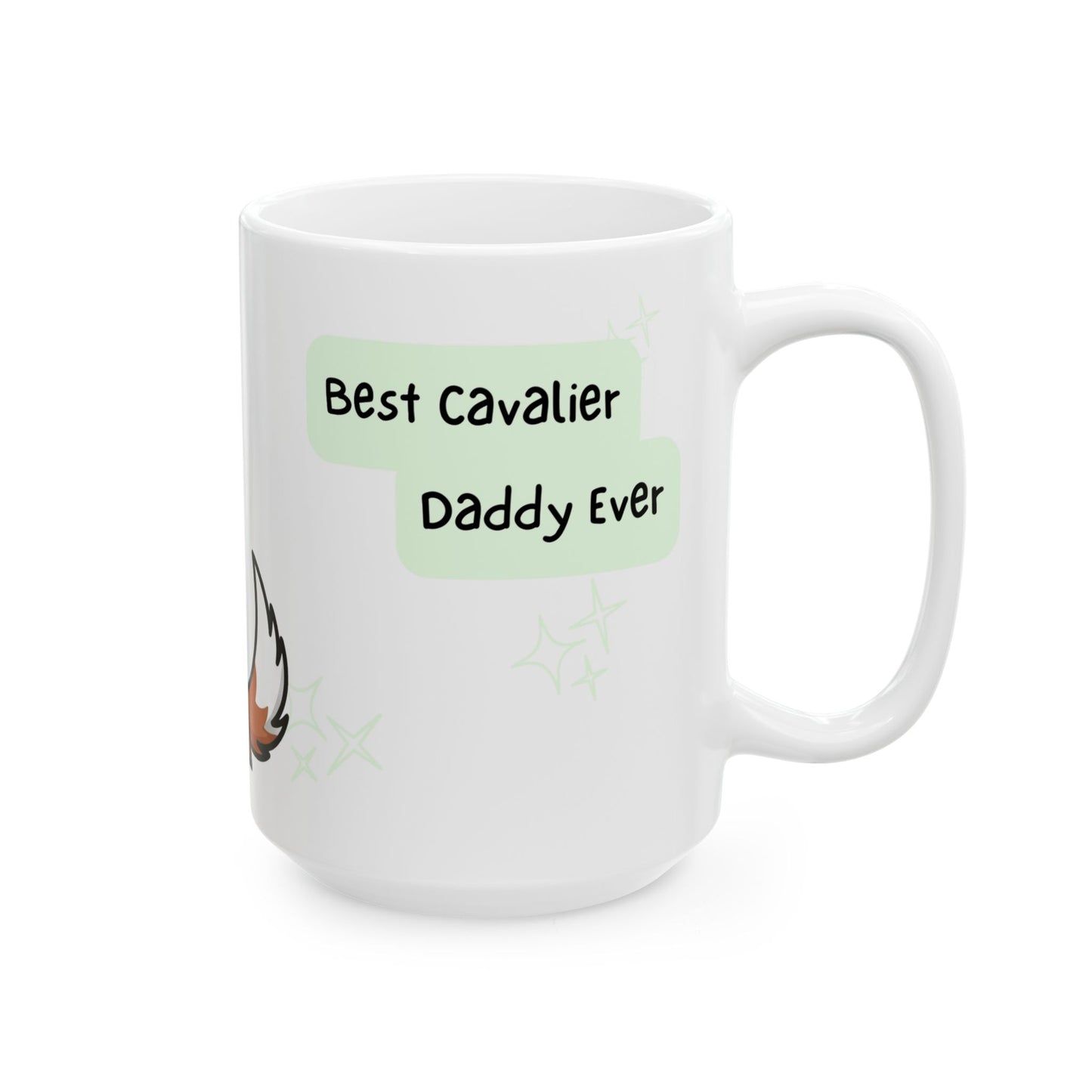 Cavalier King Charles Spaniel Peek-a-Boo Mug | Best Cavalier Daddy Gift
