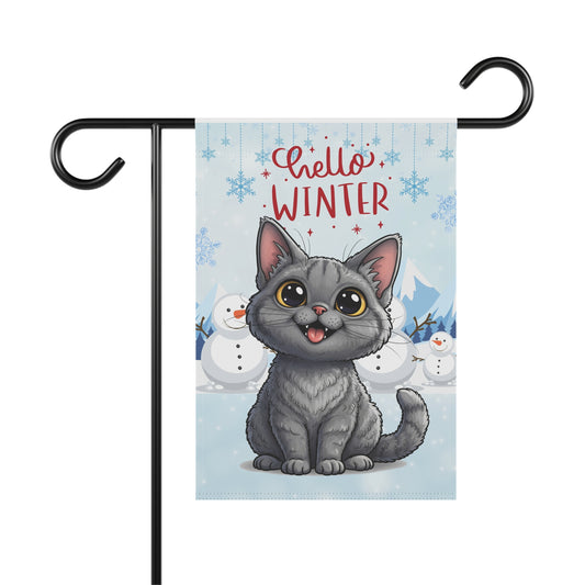 Selkirk Rex Hello Winter Garden Banner