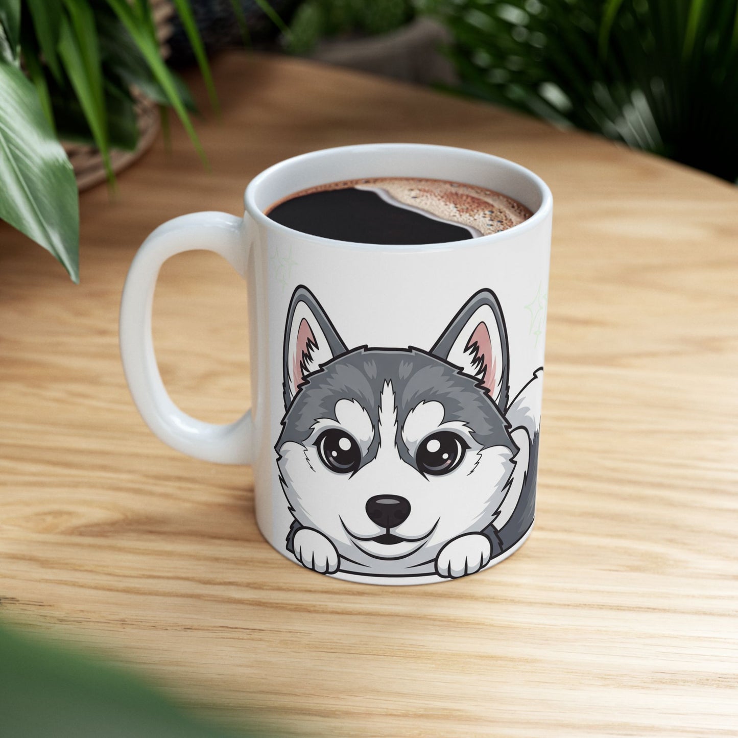 Husky Peek-a-Boo Mug | Best Husky Daddy Gift