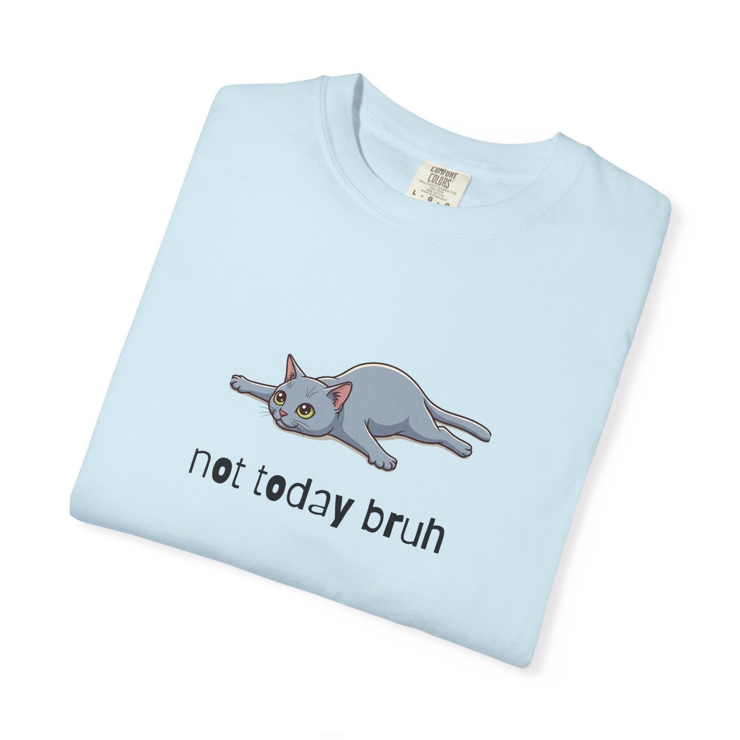 Short hair gray cat Not Today Bruh T-Shirt