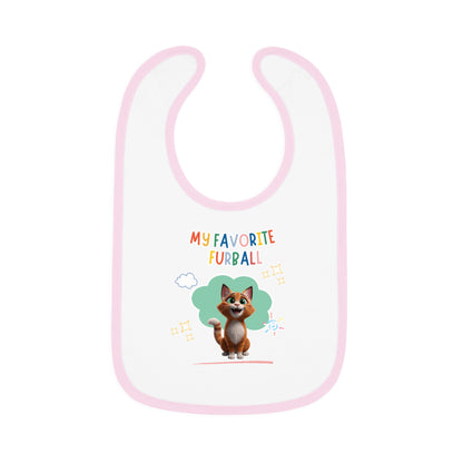 Shorthair Bi-color Orange Cat Favorite Furball Baby Bib