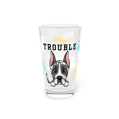 Great Dane Tiny Trouble Pint Glass
