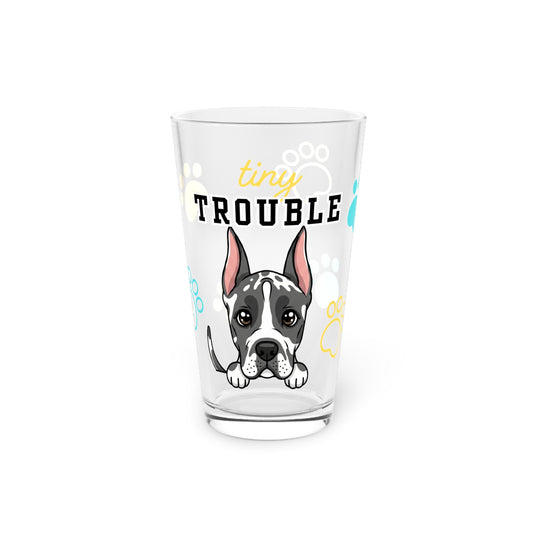 Great Dane Tiny Trouble Pint Glass