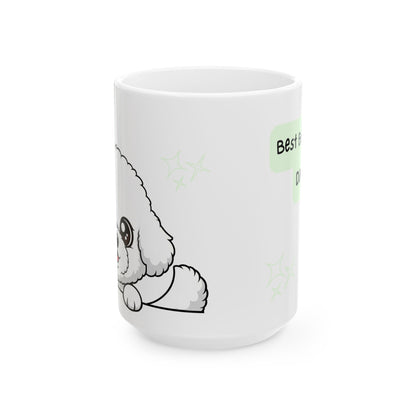 Bichon Frise Peek-a-Boo Mug | Best Bichon Frise Daddy Gift