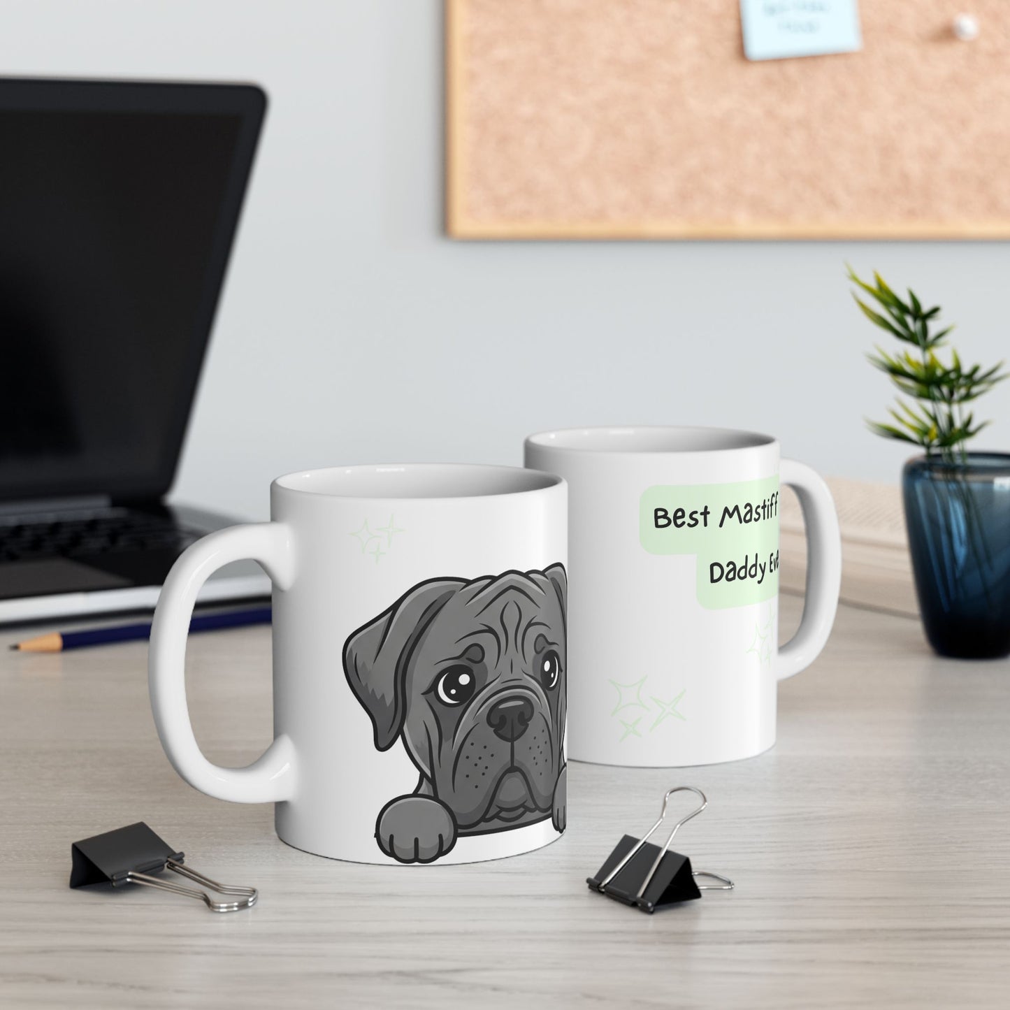 Mastiff Peek-a-Boo Mug | Best Mastiff Daddy Gift