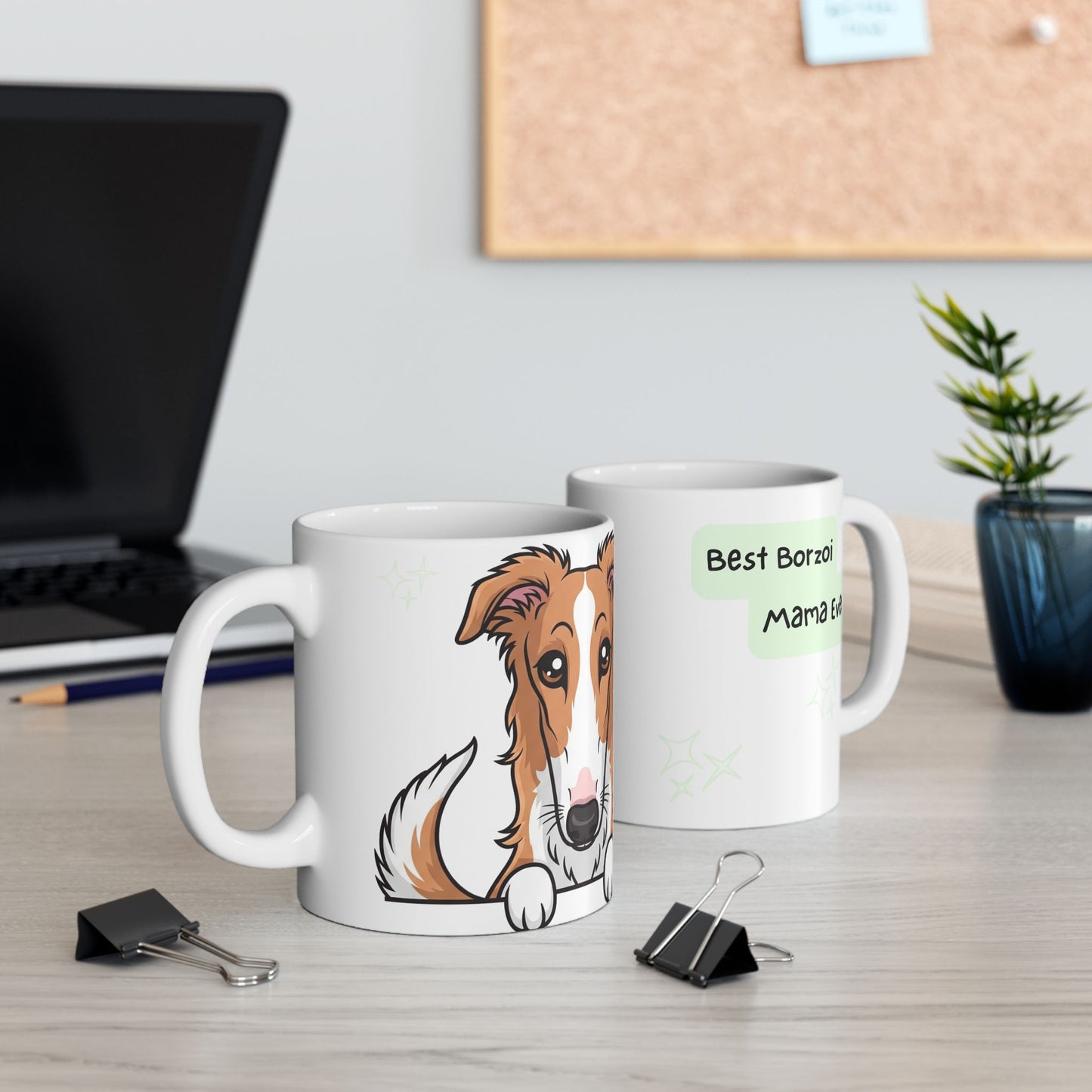 Borzoi Peek-a-Boo Mug | Best Borzoi Mama Gift
