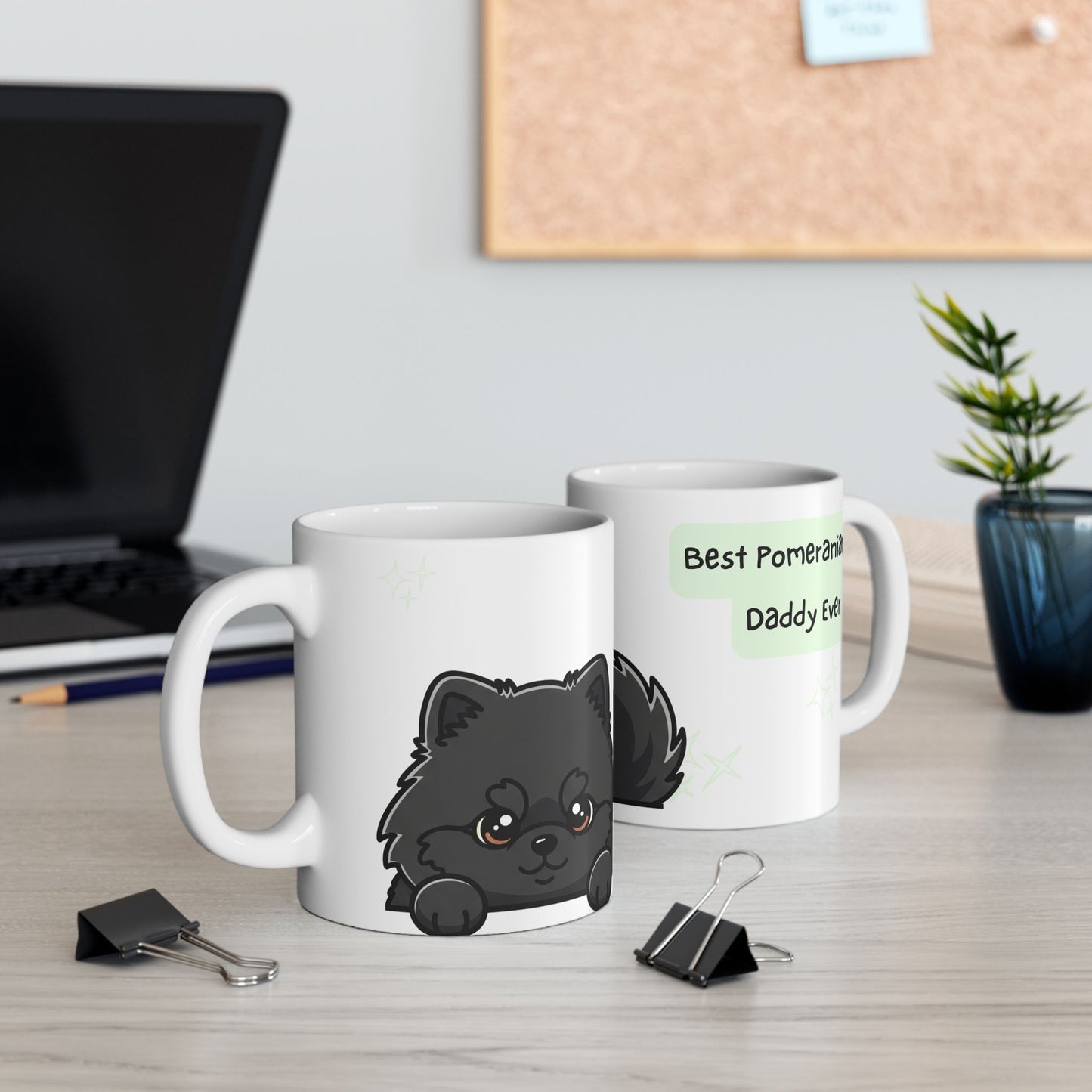 Pomeranian Peek-a-Boo Mug | Best Pomeranian Daddy Gift