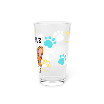 Corgi Tiny Trouble Pint Glass