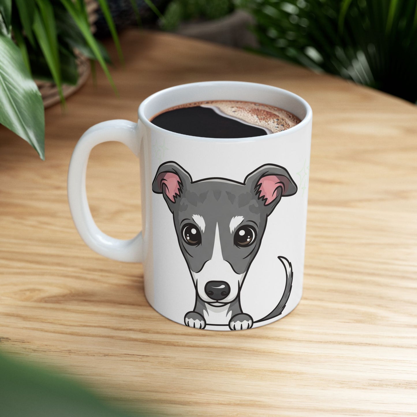 Greyhound Peek-a-Boo Mug | Best Greyhound Daddy Gift