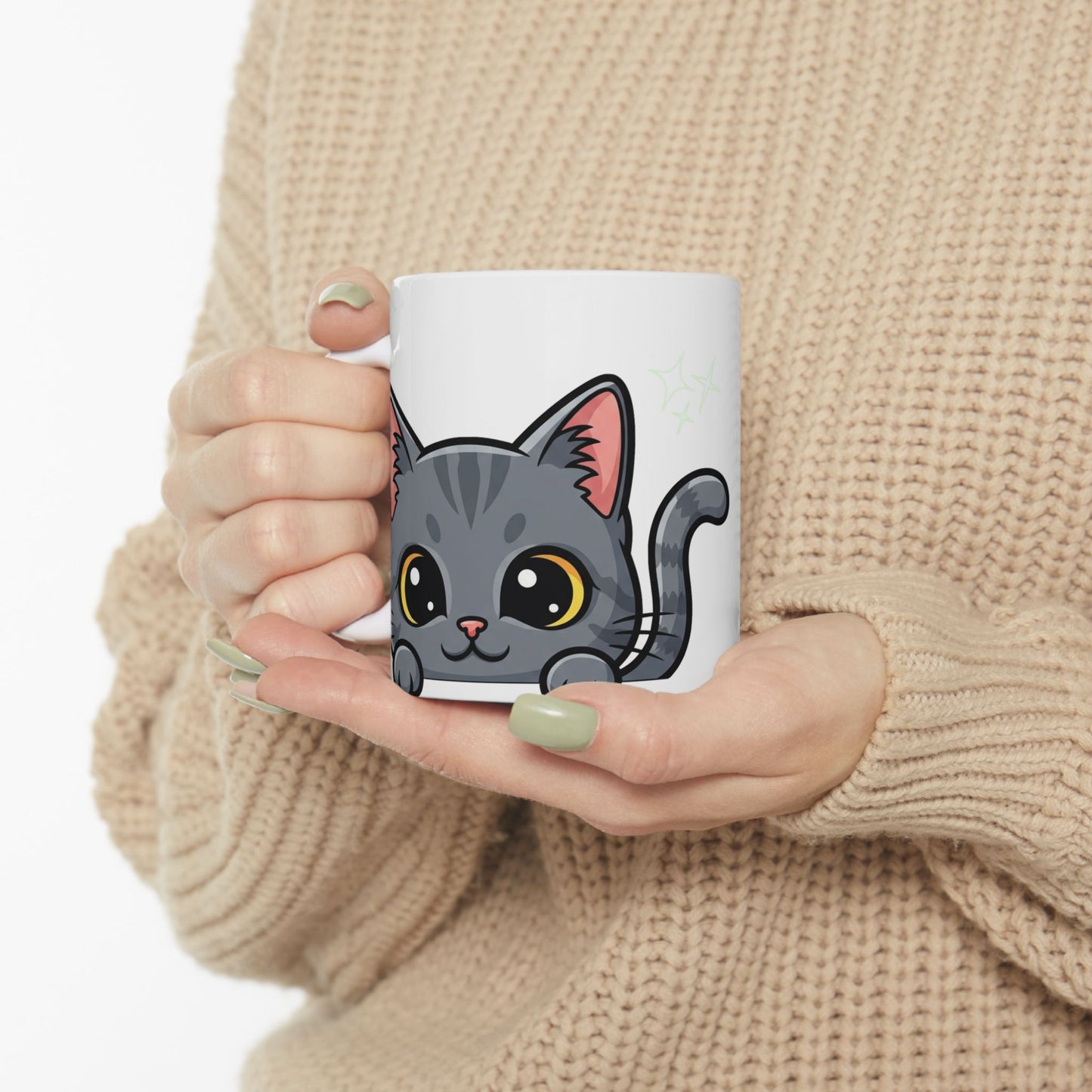 Cat Peek-a-Boo Mug | Best Cat Mama Gift