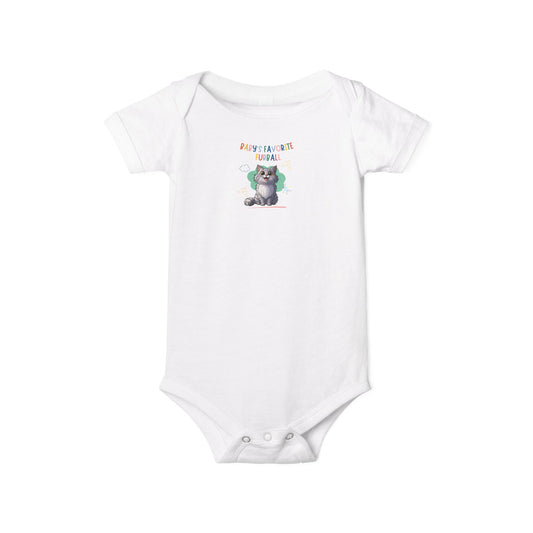 Long hair silver tabby cat Favorite Furball Onesie