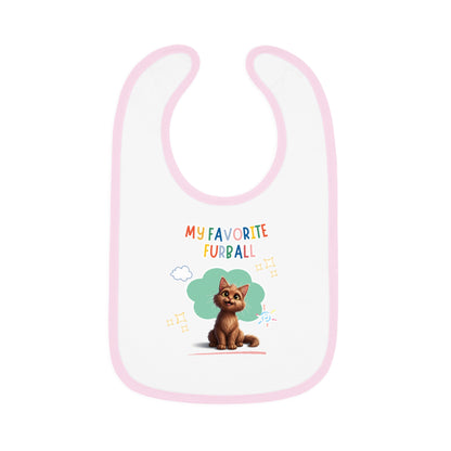 Long hair Brown Cat Favorite Furball Baby Bib