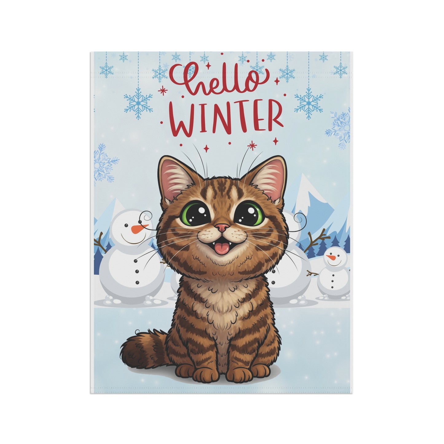 LaPerm Hello Winter Garden Banner