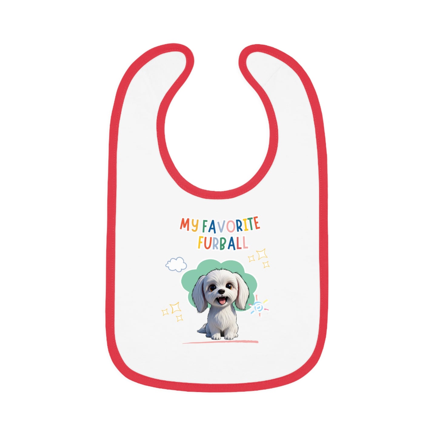 Maltese Favorite Furball Baby Bib