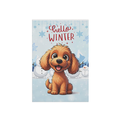 Doodle Hello Winter Garden Banner