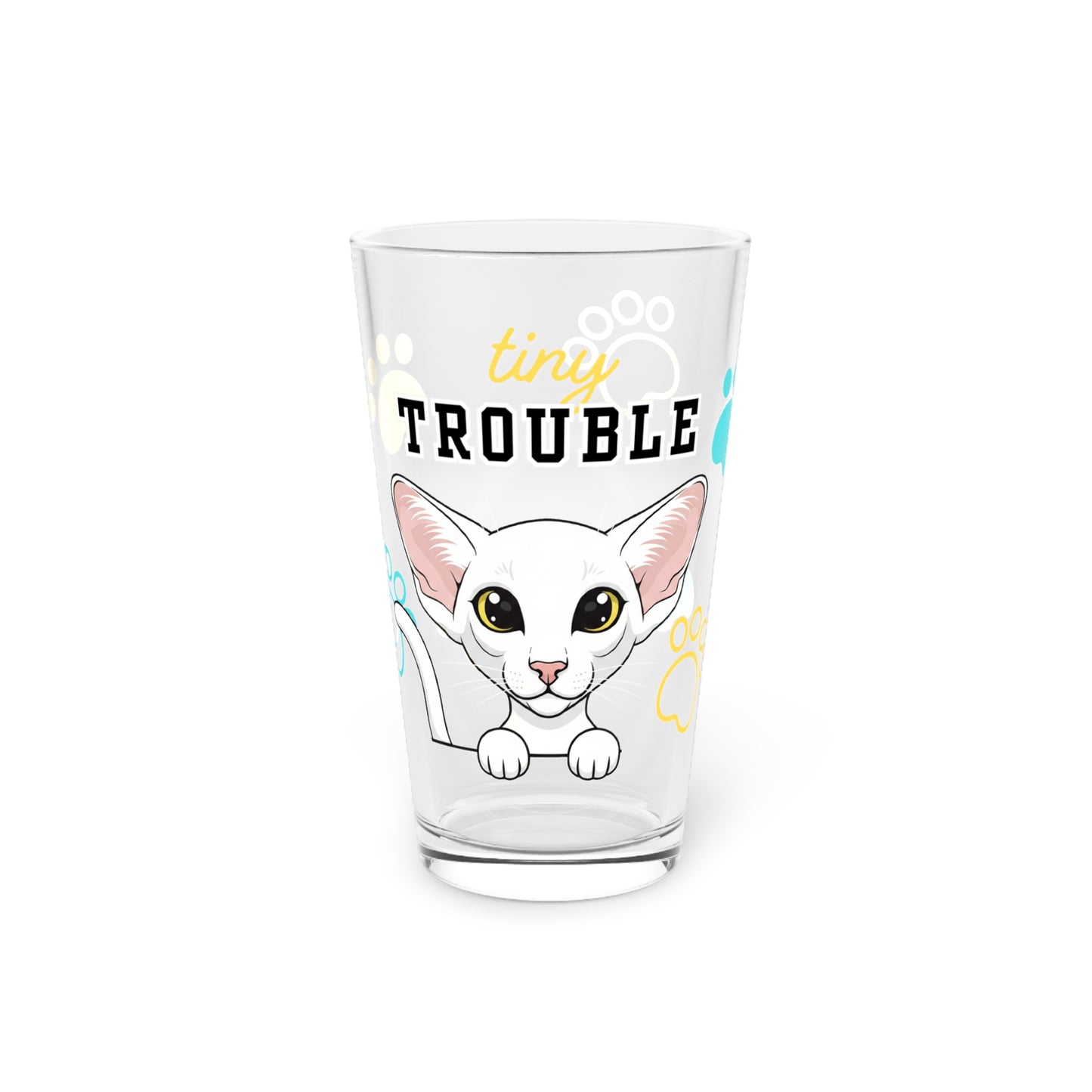 Oriental Shorthair Tiny Trouble Pint Glass