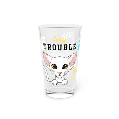 Oriental Shorthair Tiny Trouble Pint Glass