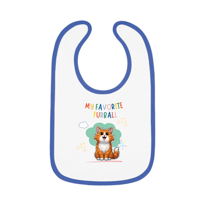 Long hair Bi-color Orange Cat Favorite Furball Baby Bib