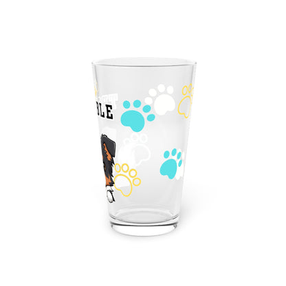 Border Collie Tiny Trouble Pint Glass