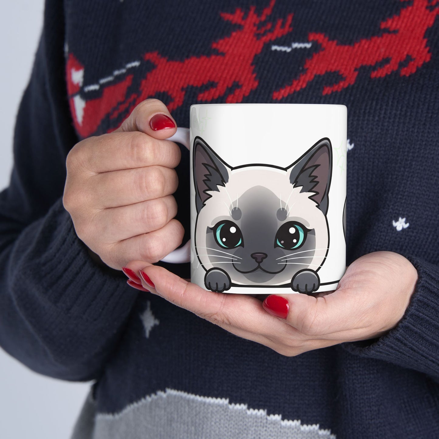 Siamese Peek-a-Boo Mug | Best Siamese Mama Gift