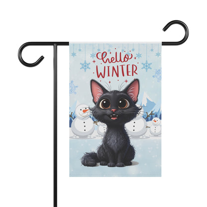 LaPerm Hello Winter Garden Banner