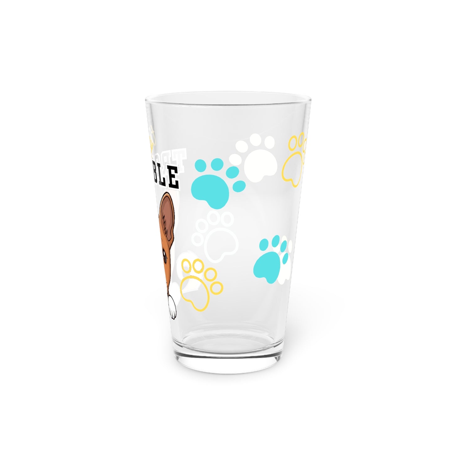 Basenji Tiny Trouble Pint Glass