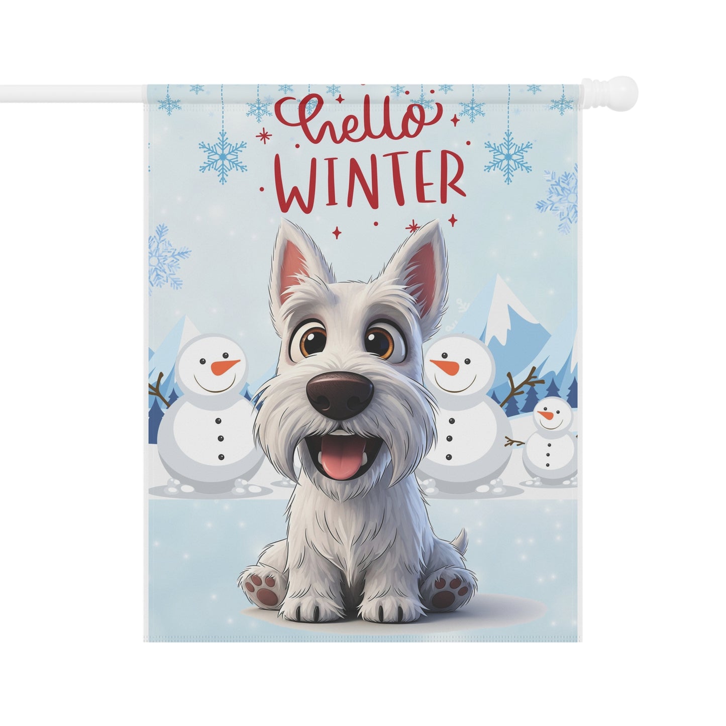 Scottie Hello Winter Garden Banner