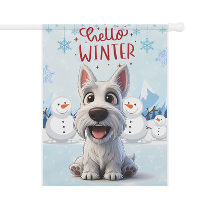 Scottie Hello Winter Garden Banner