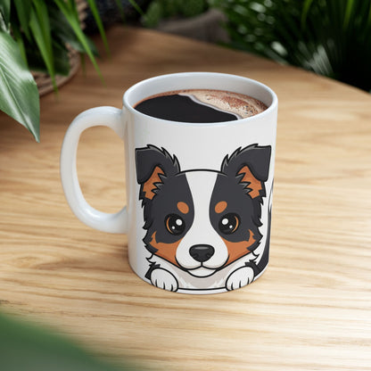 Border Collie Peek-a-Boo Mug | Best Border Collie Daddy Gift