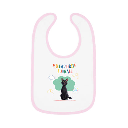 Shorthair Black Cat Favorite Furball Baby Bib
