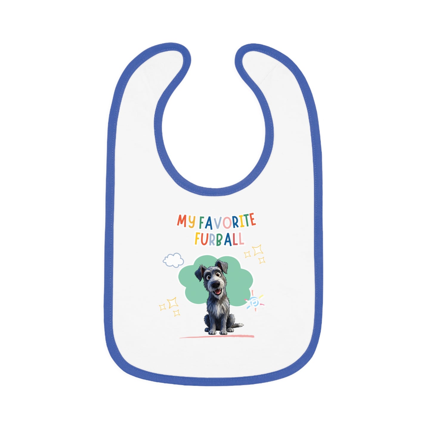 Scottish Deerhound Favorite Furball Baby Bib