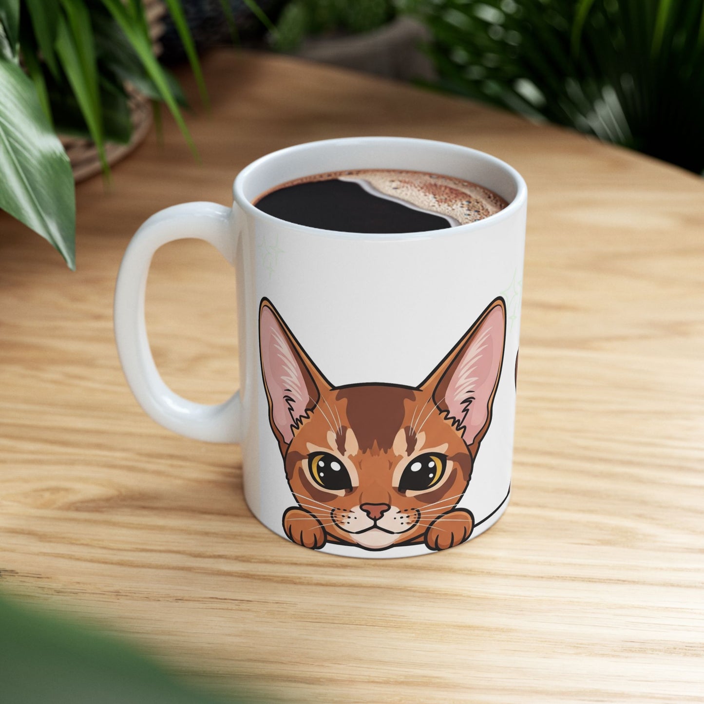 Abyssinian Peek-a-Boo Mug | Best Abyssinian Daddy Gift