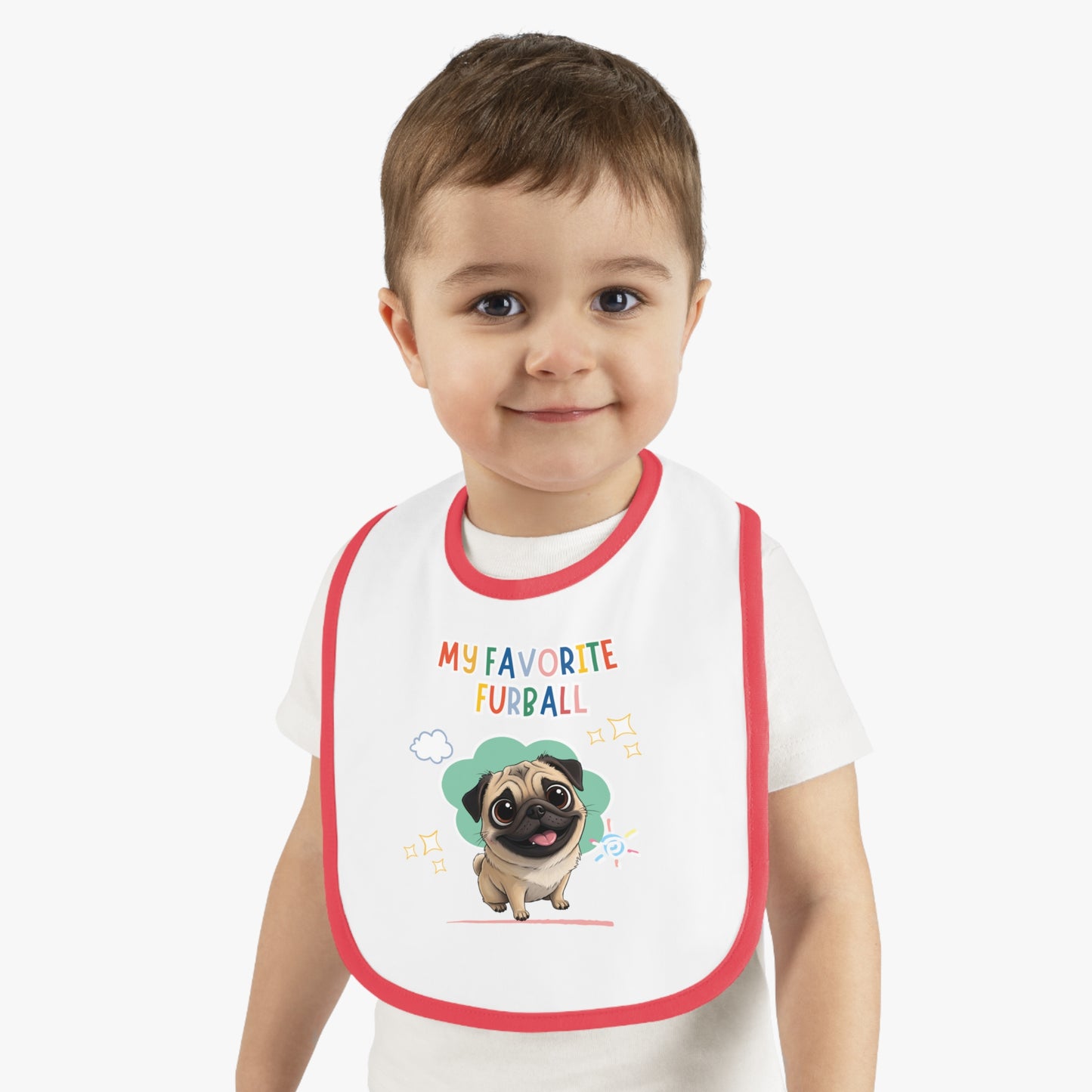 Pug Favorite Furball Baby Bib