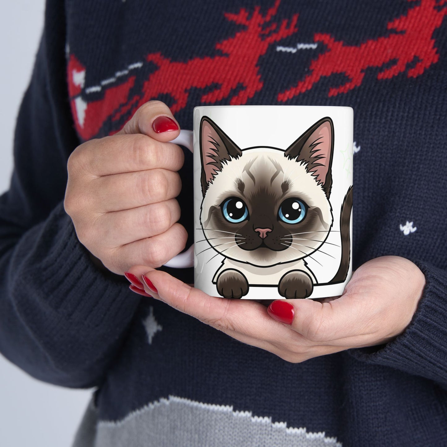 Siamese Peek-a-Boo Mug | Best Siamese Daddy Gift