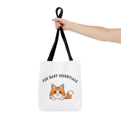Long hair bi-color orange cat FurBaby Tote Bag