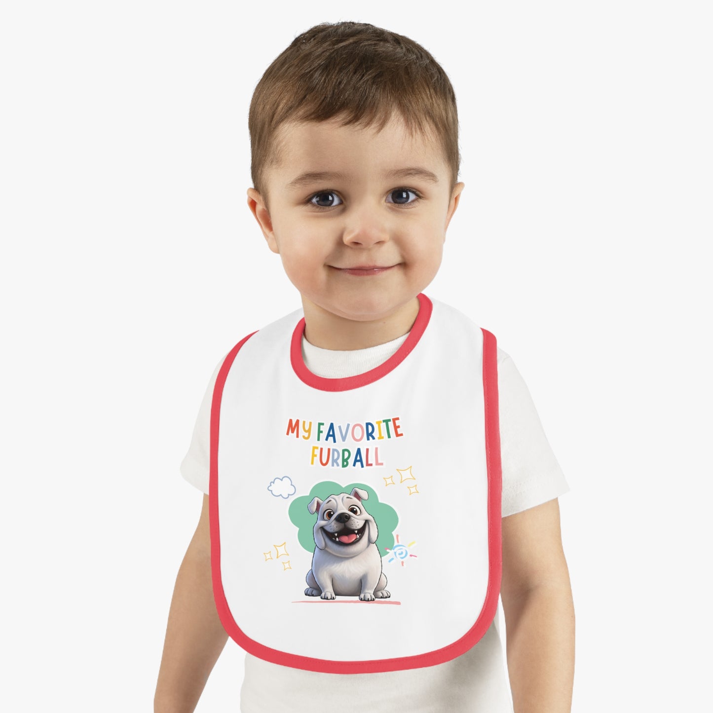 Bulldog Favorite Furball Baby Bib