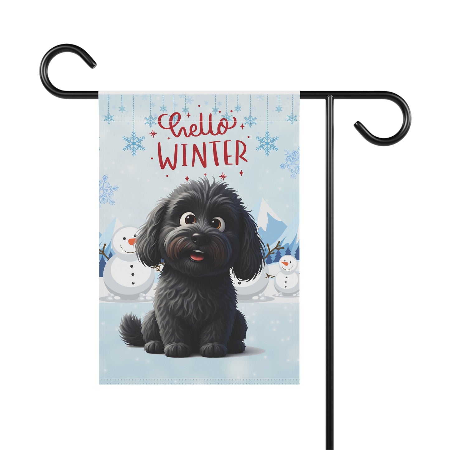 Doodle Hello Winter Garden Banner