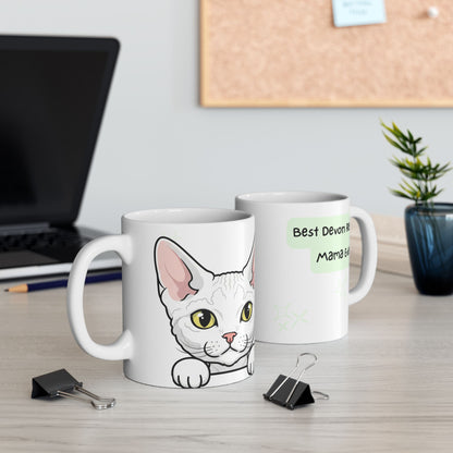 Devon Rex Peek-a-Boo Mug | Best Devon Rex Mama Gift