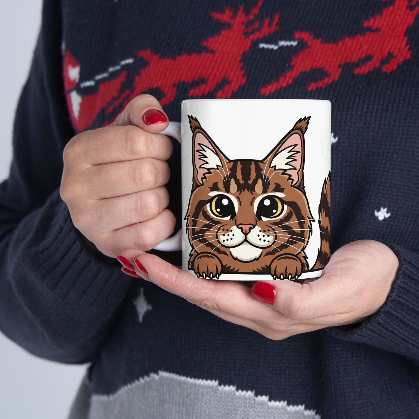 Maine Coon Peek-a-Boo Mug | Best Maine Coon Mama Gift