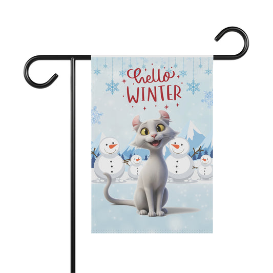 American Curl Hello Winter Garden Banner