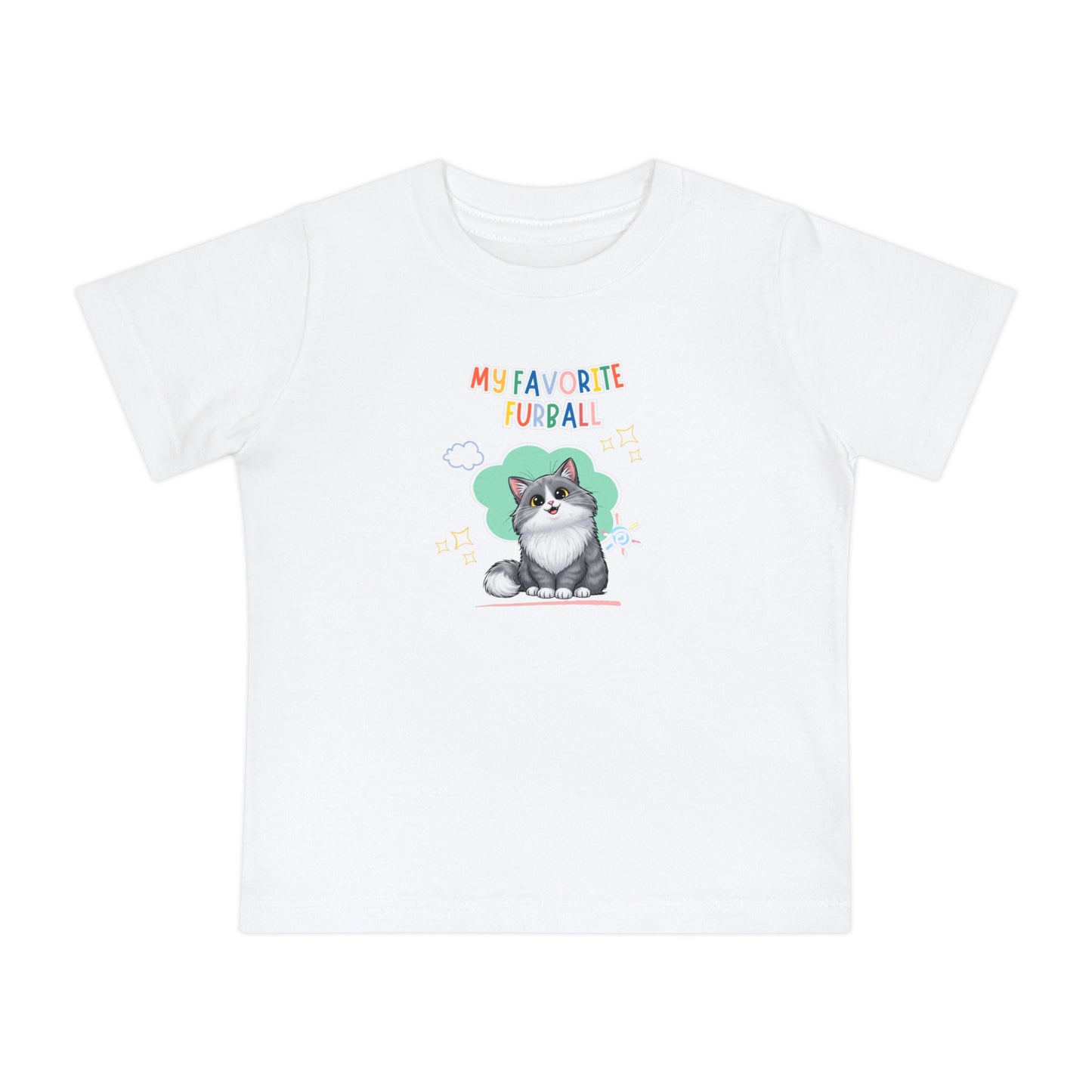 Long hair Bi-color Gray Cat Favorite Baby Tee