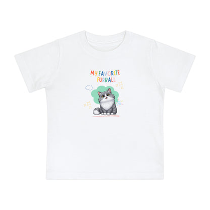 Long hair Bi-color Gray Cat Favorite Baby Tee