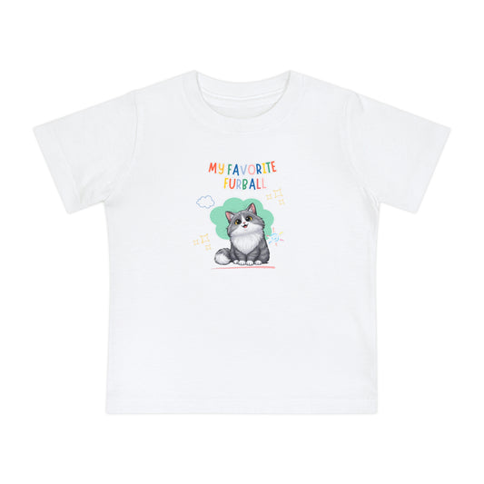 Long hair Bi-color Gray Cat Favorite Baby Tee