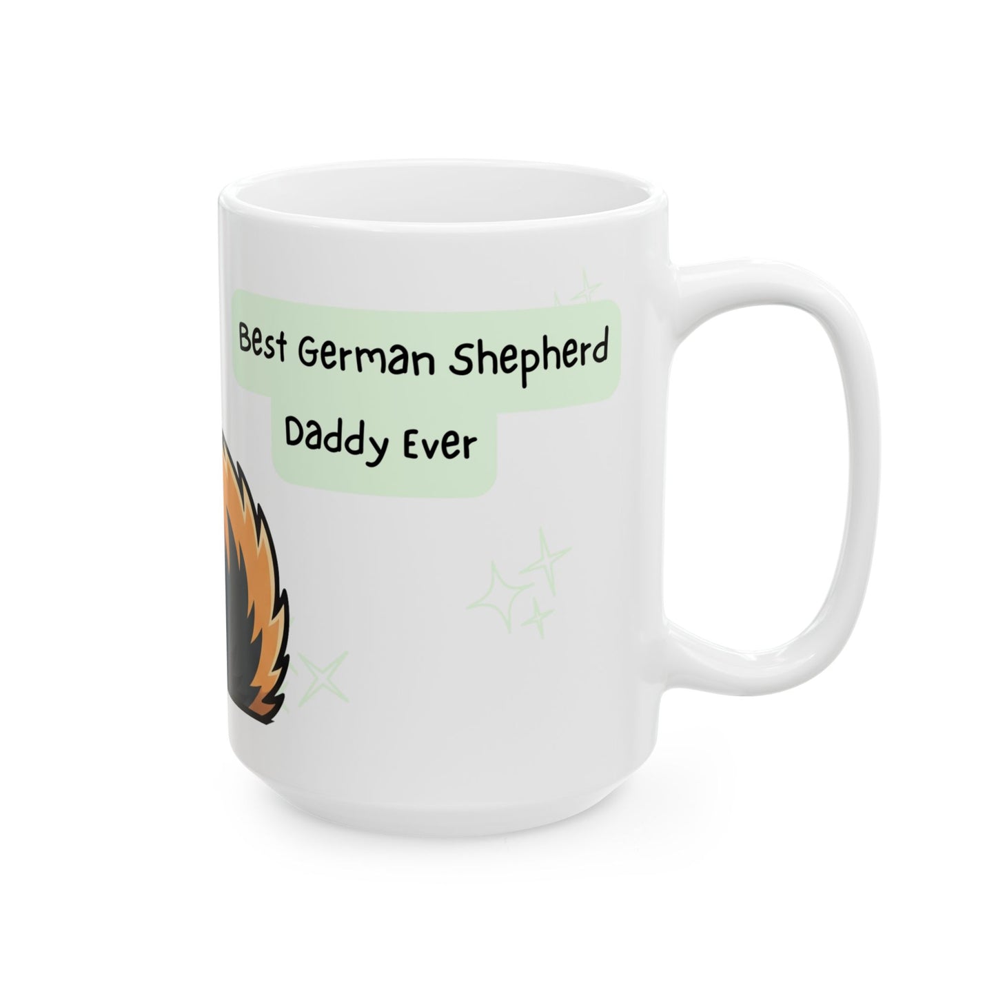 German Shepherd Peek-a-Boo Mug | Best German Shepherd Daddy