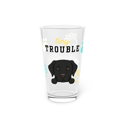 Labrador Tiny Trouble Pint Glass