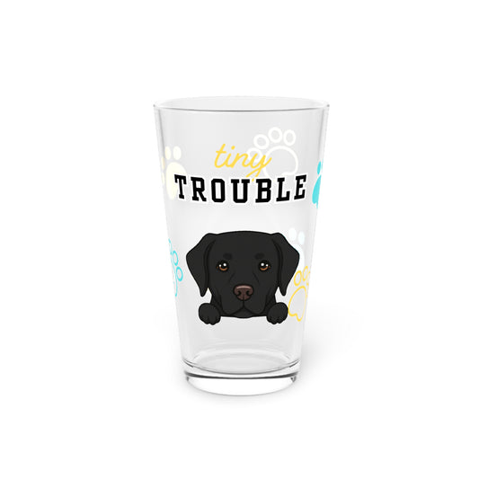 Labrador Tiny Trouble Pint Glass