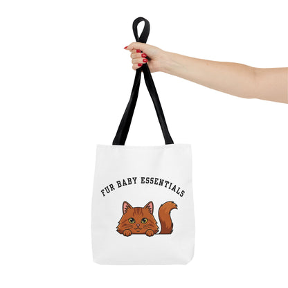 Long hair brown cat FurBaby Tote Bag