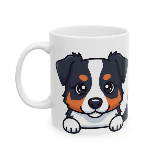 Australian Shepherd Peek-a-Boo Mug | Best Aussie Daddy Gift